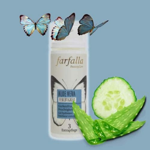 Bio Aloe Vera & Gurke Feuchtigkeitsgel Feuchtigkeit farfalla