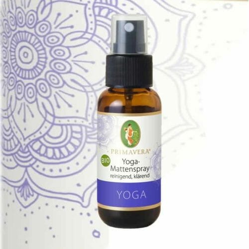 The great organic yoga mat spray from Primavera, fruity and cleansing. In unfamiliar rooms, it immediately gives you a feeling of familiarity. It is suitable for wool mats as well as for those made of plastic or simply as a room spray.
