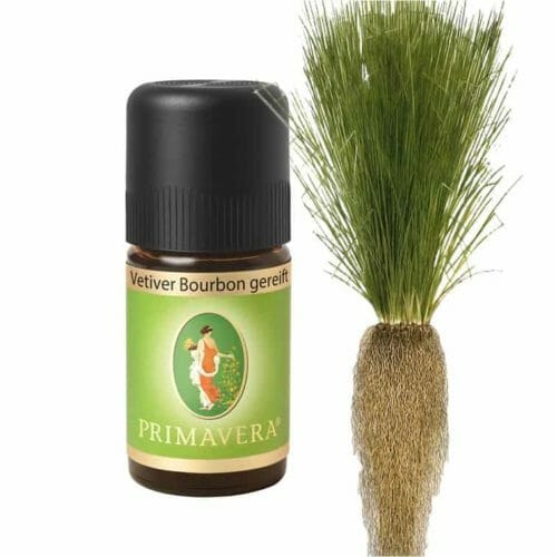 Vetiver Bourbon matured essential oil is familiar to some people. But Vetiever bourbon from Primavera is unique in its effect and smell. Thirty years stored - like old whisky, it only now really unfolds its powers.