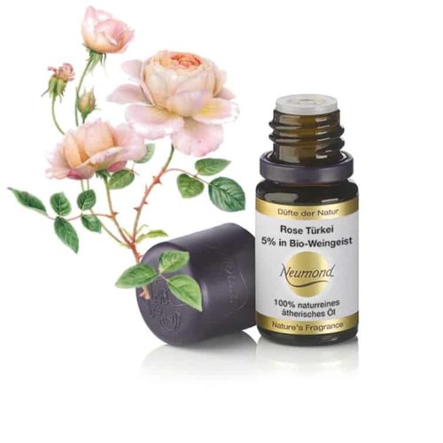 Rose Türkei 5% Ätherisches Öl von Neumond". Im Rosenöl liegt die Seele der Rosen". Der Duft des wertvollen Öls ist typisch blumig und erfrischend.