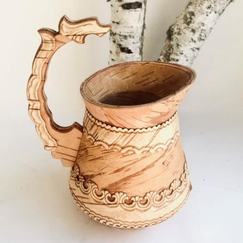 birch bark milk can