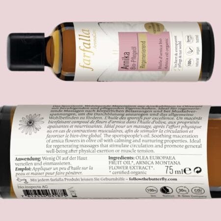 arnika bio-pflegeoel farfalla etikete