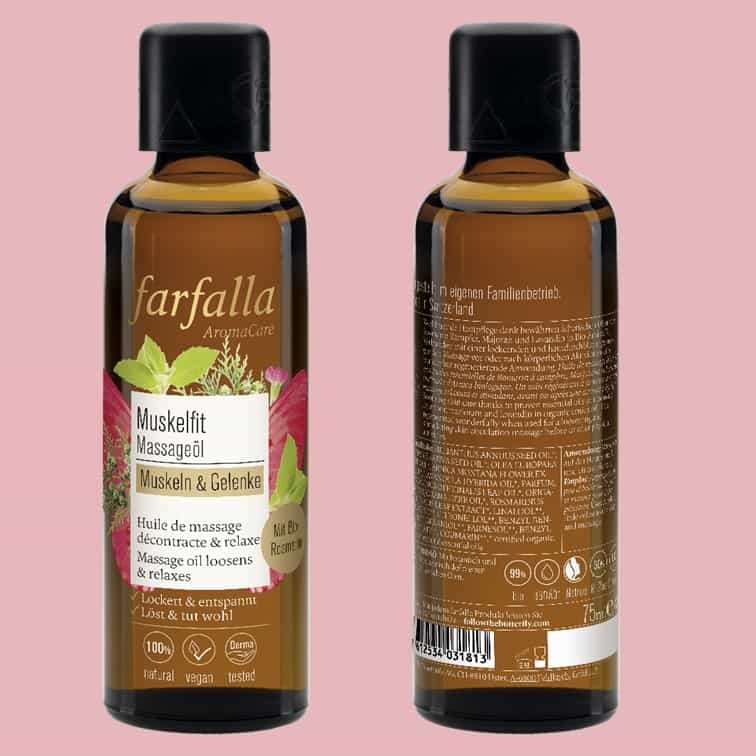 Массажное масло Мышцы в порядке farfalla 2 Массажное масло Мышцы в порядке farfalla этикетка